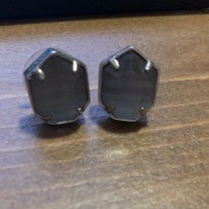 Gray + Silver Kendra Scott Stud Earrings